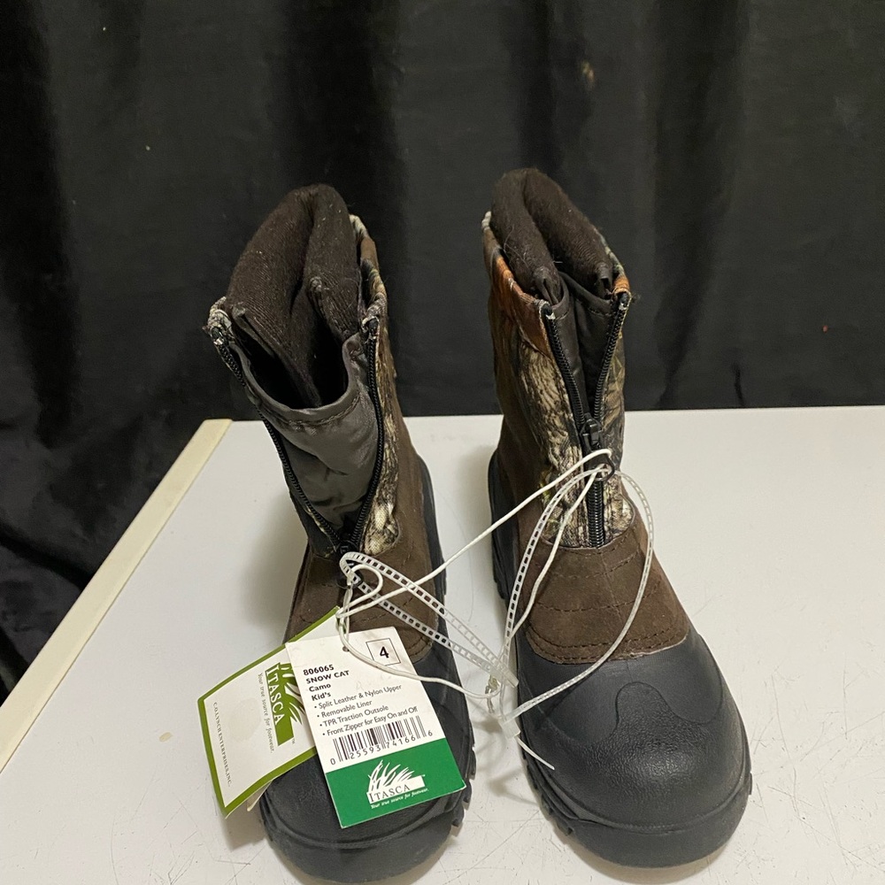Brand new Itasca  Camouflage kids boots size 4 - Picture 3 of 11